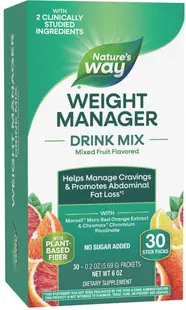 Weight Manager Drink Mix Formulă de control al greutății, gust de fructe, 30 pliculețe, Nature's Way
