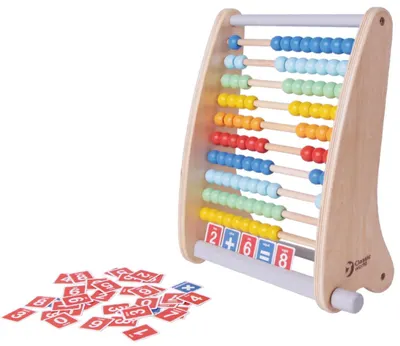 Abac din lemn Classic World - Abac multicolor din lemn