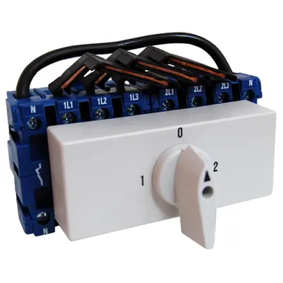Comutator modular 4-poli, 32A, 11kW, 1-0-2