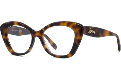 Loewe Curvy Havana Butterfly Eyeglasses