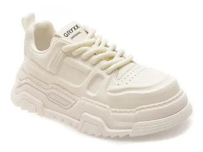 Pantofi sport GRYXX albi, 69083, din piele naturala