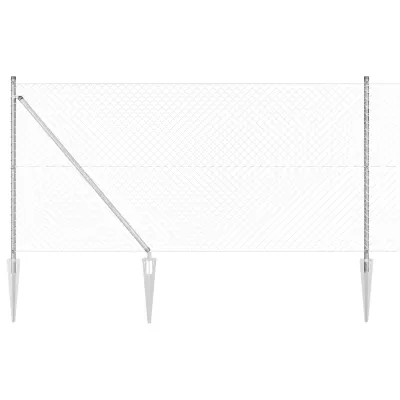 vidaXL Gard de lanț cu vârfuri 10 x 1,2 m Oțel Galvanizat Argintiu