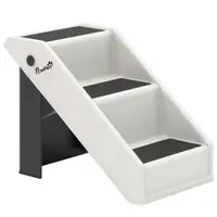 PawHut Scară pentru Câini și Pisici cu 3 Trepte Antiderapante, Design Pliabil cu Capacitate de 10 kg, Crem | Aosom Romania