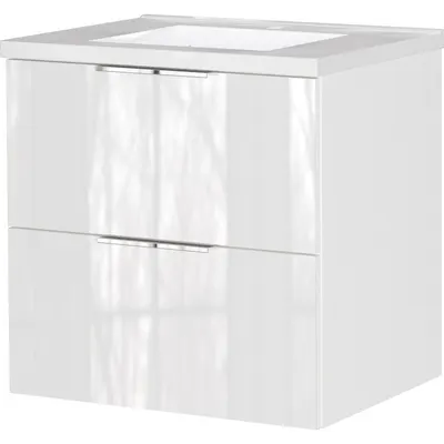 Dulap sub chiuvetă alb suspendat cu aspect lucios 61x61 cm Celano – Germania