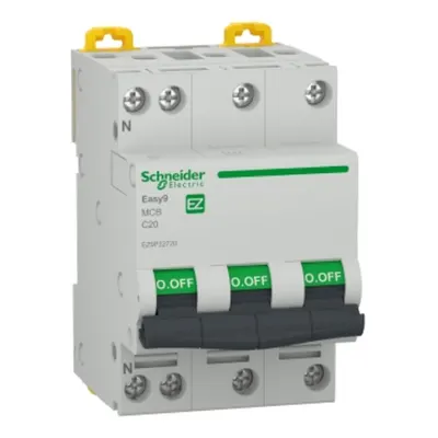 Easy9 Intreruptor automat 3P+N 4500 C 20A