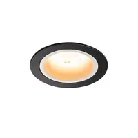 Spot incastrat, NUMINOS M Ceiling lights, black Indoor LED recessed ceiling light black/white 2700K 40° gimballed, rotating and pivoting, including leaf springs,