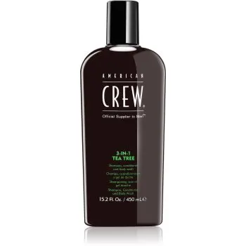 American Crew Hair & Body 3-IN-1 Tea Tree sampon, balsam si gel de dus 3in1 pentru barbati