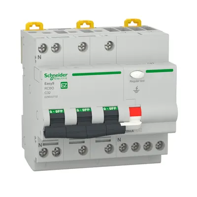 Siguranta automata tetrapolara diferentiala 4P/AC 32A/0,03MA RCBO