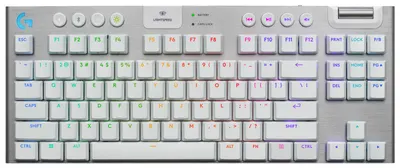Tastatură mecanică Logitech - G915 X Lightspeed TKL Low-Profile, fără fir , Tactile, RGB, alb