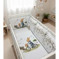 Set de lenjerie de pat Bambino Casa - Blue Rabbit, 10 piese