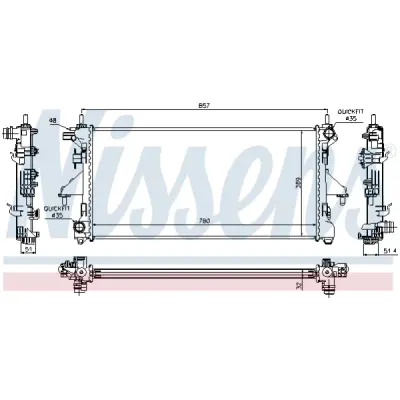 Radiator, racire motor NISSENS 63555A