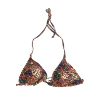Sutien de baie multicolor cu model animal print