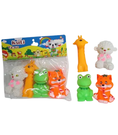 Set 4 jucarii din cauciuc pentru baie