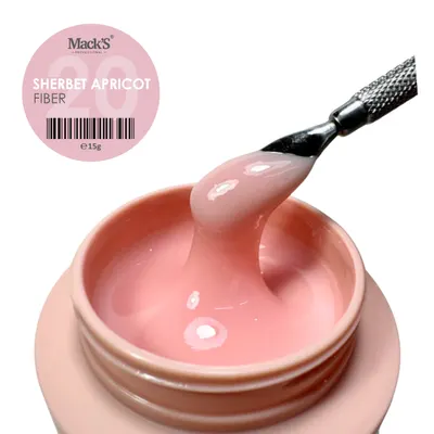 Gel Uv Constructie Fiber Sherbet Apricot 20 Mack's 15g