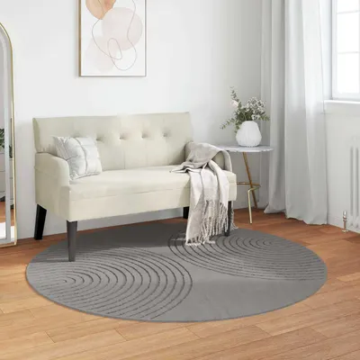 vidaXL Covor de interior GALATI Gri Ø 200 CM Poliester