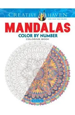 Creative Haven Mandalas Color by Number Coloring Book