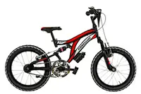 Bicicletă pentru băieți Canellini COLORADO 16" - Negru/Roșu