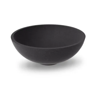 Lavoar rotund, 42 cm, montaj pe blat, din compozit, negru lucios, Marmite Kierros