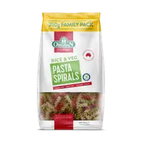 Paste spirale din orez si legume, 350g, Orgran