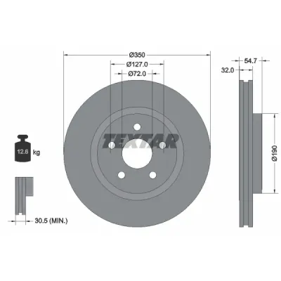 Disc frana TEXTAR 92272205