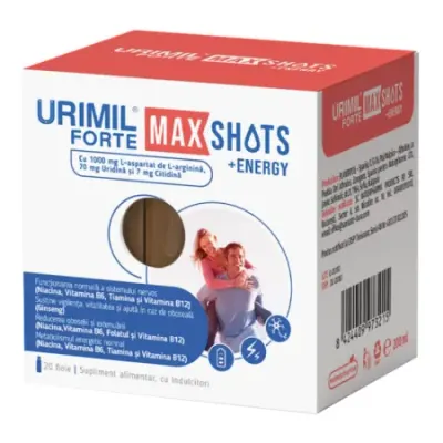 Urimil Forte Max Shots +Energy, Naturpharma | 20 fiole
