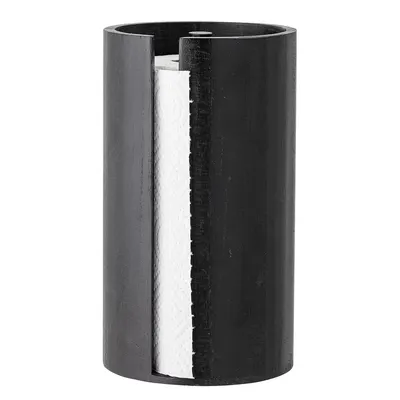 Suport orizontal pentru prosoape de bucătărie din hârtie negru din lemn ø 14,5 cm Celian – Bloomingville