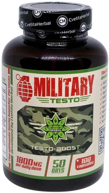 Military Testo, 900 mg, 100 capsule, Cvetita Herbal