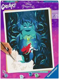 Set de pictură pe numere Ravensburger CreArt - Ariel și Ursula
