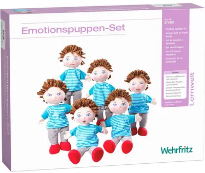 Set papusi pentru teatru de papusi Haba - Emotii, 6 bucati