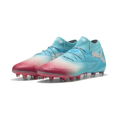 Ghete fotbal teren artificial Future 8 Ultimate Re-Charge AG, albastru roz alb