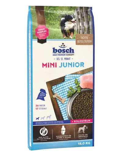 BOSCH Mini Junior Hrana uscata caini junior de talie mica, cu pasare 15 kg