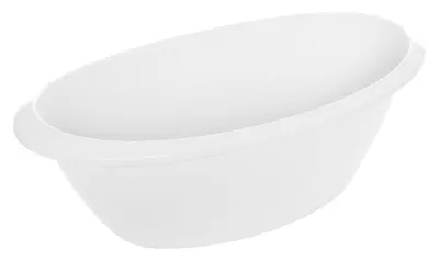 Cadă pentru bebeluși cu scurgere Luma - Albă, 75 cm
