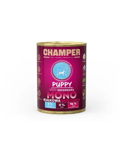 CHAMPER Puppy hrana pentru catei 400 g cu vita, monoproteica