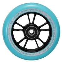 Roți Trotinetă - 10 spițe - 100 mm - Negru/Turcoaz - Blunt Scooters