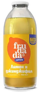Frudada sirop pentru dizolvare fără zahăr adăugat, lămâie și ghimbir, 500 ml