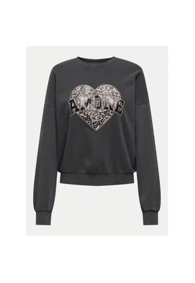 Bluza dama - 304784996 - Bumbac/Poliester reciclat - Gri - Gri