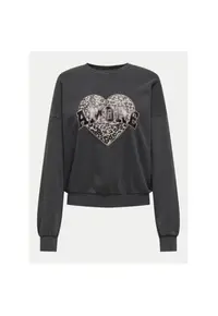 Bluza dama - 304784996 - Bumbac/Poliester reciclat - Gri - Gri