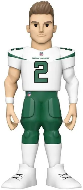 Statuetă Funko Gold Sports: NFL - Zach Wilson (New York Jets), 30 cm
