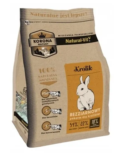 NATURAL-VIT Korona Natury hrana completa pentru iepuri 10 kg