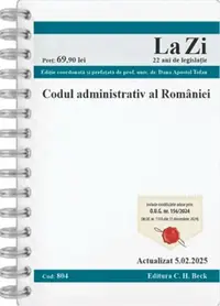 Codul administrativ al României. Cod 804. Actualizat la 5.02.2025 - Paperback brosat - Dana Apostol Tofan