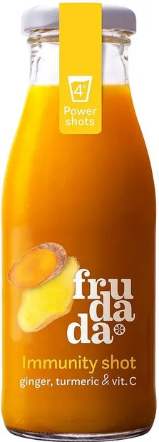 Suc Immunity shot, ghimbir, turmeric și vitamina C, 250 ml, Frudada