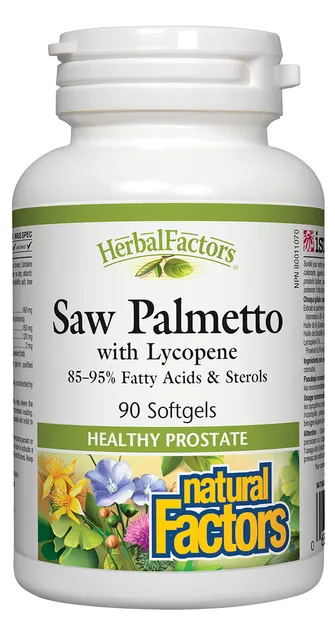 Herbal Factors Saw Palmetto with Lycopene, 90 capsule, Natural Factors