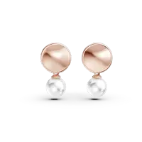 Cercei din aur roz cu perle de apa dulce de 6.475ct