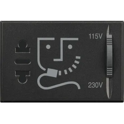 Priza pentru aparat ras Axolute - 230 V~-115/230 V~ - Antracit - 3 module