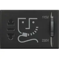 Priza pentru aparat ras Axolute - 230 V~-115/230 V~ - Antracit - 3 module