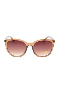 Ochelari de soare rama transparenta maro - lentile degrade -