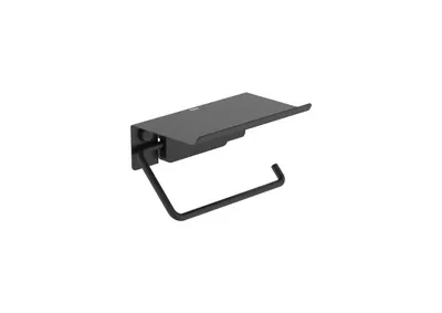 Suport hartie igienica Roca Sonata A817731NB0, montare pe perete, metal, mat, Negru