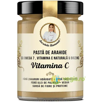 Pasta de Arahide cu Omega 7, Vitamina C Naturala si Biozinc Secretele Ramonei 350g