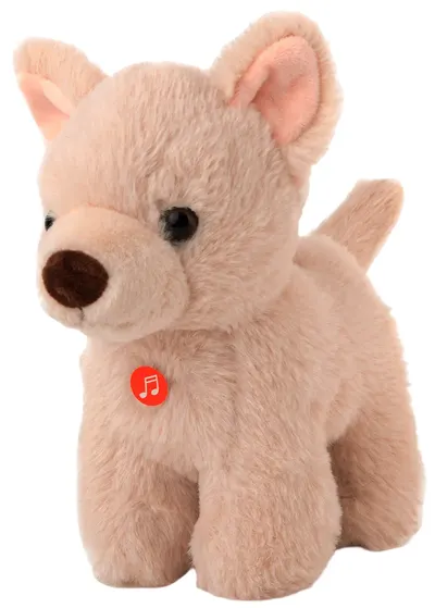 Jucărie de pluș Amek Toys - Chihuahua, cu sunet, 19 cm