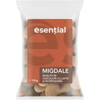 Migdale Invelite in Ciocolata cu Lapte si Scortisoara Esential'aroms, 100 g